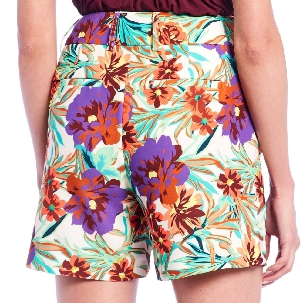 NWT Gibson & Latimer Floral Print High Waist Short Sz 16 High waist